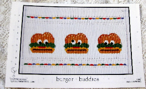 Little Memories Smocking Plate Burger Buddies 046 OOP